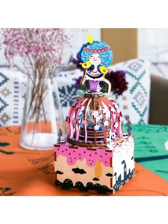 Robotime Other - Music Box 3D Wooden Puzzle Princess AM405 DIY Rotating Model With Swan Lake Tune